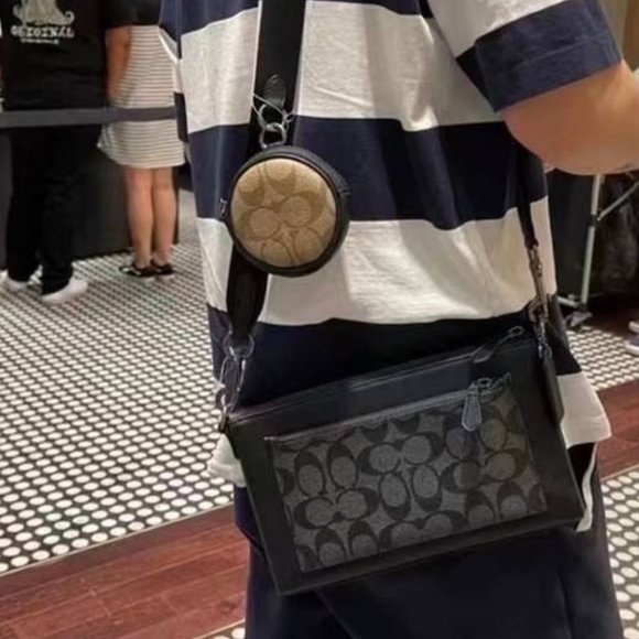 NWT Coach MEN'S Holden Crossbody In Signature Canvas C5598 - Picture 8 of 15